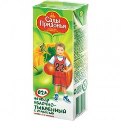 Сок 200 г Сады Придонья яблоко тыква с мякотью с 5 мес