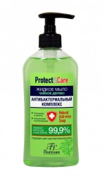 Мыло жидкое, Protect & Care (Протект энд Кэа) 500 мл антибактериальный комплекс чайное дерево Формула 145