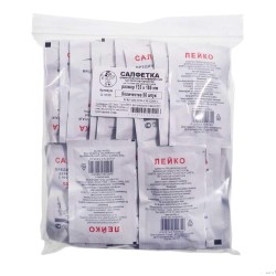 Салфетка спиртовая Leiko дезинфицирующая прединъекционная 50 шт.