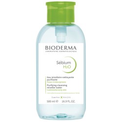 Мицеллярная вода, Bioderma (Биодерма) 500 мл Себиум H2O очищающая для жирной кожи флакон-помпа