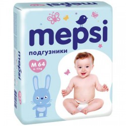 Подгузники, Mepsi (Мепси) 6-11 кг р. m №64 арт. 0139 премиум