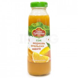 Сок Сады Придонья морковь апельсин манго с мякотью без сахара с 12 мес 300 мл