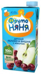 Сок Фрутоняня яблоко вишня с мякотью нектар с 3 лет 500 мл